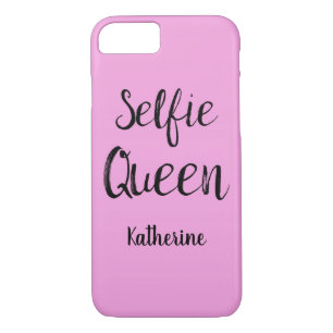 Capa iPhone 8/7 Rosa personalizado nome da rainha de Selfie