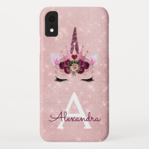 Capa Para iPhone Da Case-Mate Rosa - Rosa Dourado Unicorn Sparkle Princess Monog