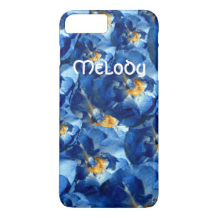Capa iPhone 8 Plus/7 Plus Rosas Azuis Foto Floral iPhone 8/7, Pouco Ali