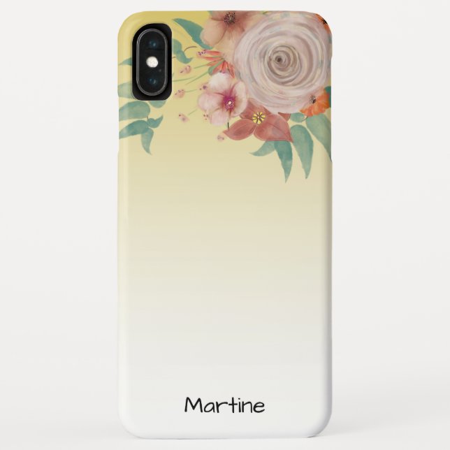 Capa Para iPhone, Case-Mate rosas elegantes em amarelo (Verso)