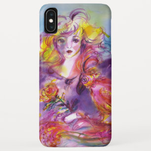 Capa Para iPhone Da Case-Mate ROSINA /Young Girl com Rosa e papagaio