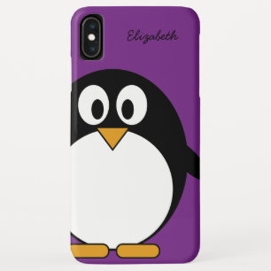 Capa Para iPhone Da Case-Mate roxo bonito do pinguim dos desenhos animados