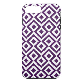Capa iPhone 8 Plus/7 Plus Roxo Real e Meander Branco