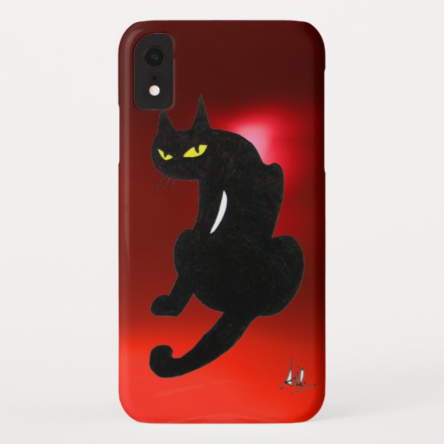 Capa Para iPhone, Case-Mate Rúbi de CAT NEGRO (Verso)