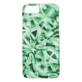 Capa iPhone 8/7 Russo ou não, branco verde estranho entrelaçado