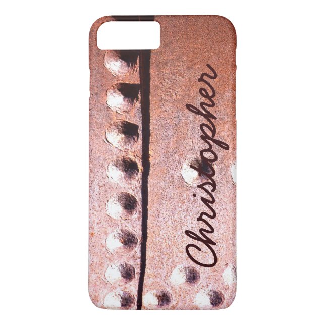 Capa Para iPhone, Case-Mate Rusty Metal parece Rustic Persontic Name Abstrato (Verso)