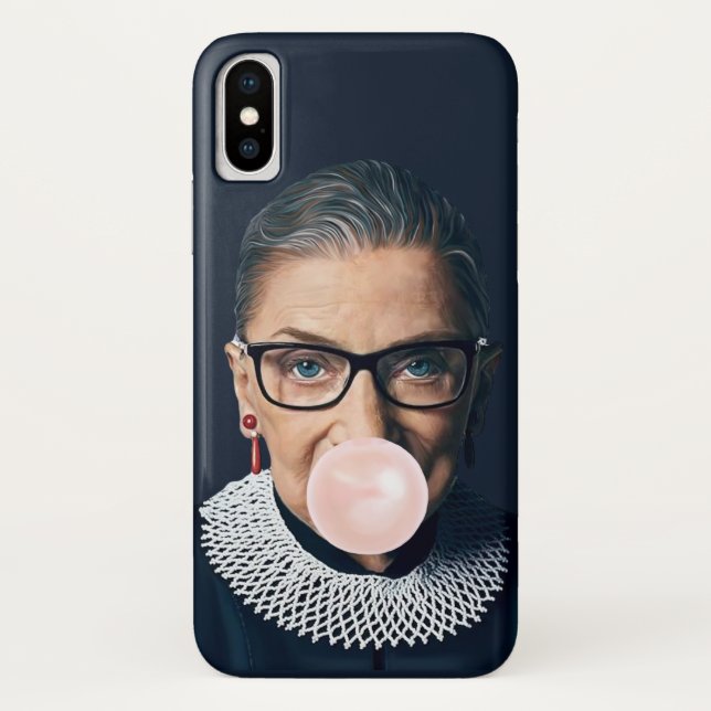 Capa Para iPhone, Case-Mate Ruth Bader Ginsburg soprando a pastilha elástica r (Verso)