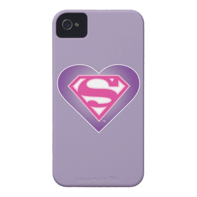 Capa Para iPhone, Case-Mate S-Shield do Coração Roxo (Traseira)