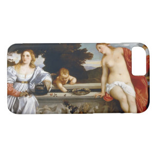 Capa iPhone 8/7 Sacred and Profane Love, Tiziano Vecelli, 1515