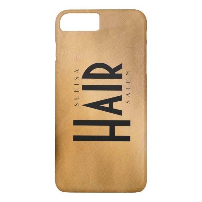 Capa Para iPhone, Case-Mate Salão de Cabelo Cobre Metálico (Verso)