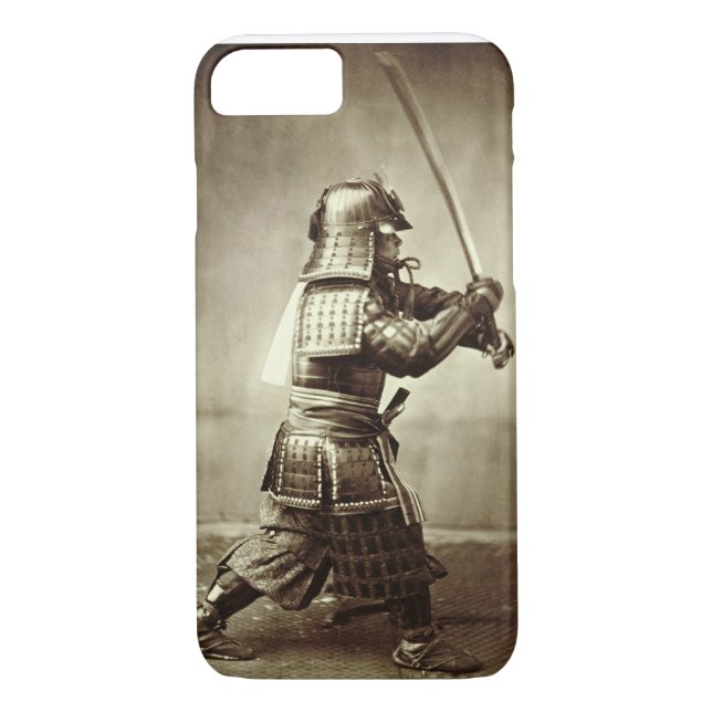 Capa Para iPhone, Case-Mate Samurai com espada aumentada, c.1860 (albume) (Verso)