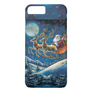 Capa iPhone 8 Plus/7 Plus Santa Claus Sleigh