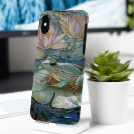 Capa Para iPhone Da Case-Mate Sapo de vidro estampado Lily Pad Faux Design