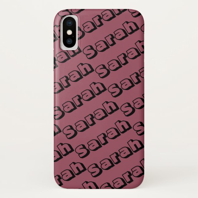 Capa Para iPhone, Case-Mate Sarah do teste padrão aberto da repetição da pia (Verso)