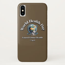 Capa Para iPhone Da Case-Mate Saúde Global da guarda. Dia Mundial da Saúde.