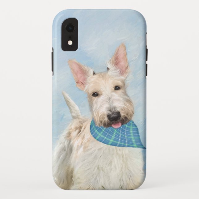 Capa Para iPhone, Case-Mate Scottish Terrier Wheaten Dog Painting (Verso)