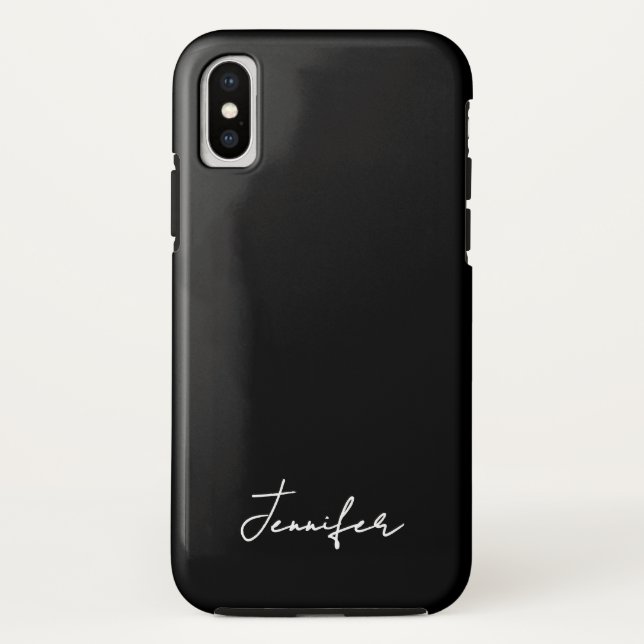 Capa Para iPhone, Case-Mate Script de assinatura de nome personalizado preto m (Verso)
