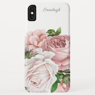 Capa Para iPhone Da Case-Mate Script Floral de Cores d'Água Rosa Escamuflada El