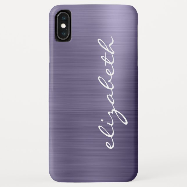 Capa Para iPhone, Case-Mate Script Personalizado de metal escovado com lavanda (Verso)