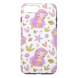 Capa iPhone 8 Plus/7 Plus Seascape with Beach, Great Wave & Mount Sea Case