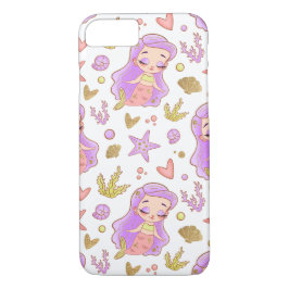 Capa iPhone 8/7 Seascape with Beach, Great Wave & Mount Sea Case