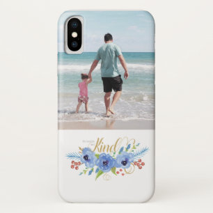 Capa Para iPhone Da Case-Mate Seja Humilde e Gentil azul aquarela foto personali