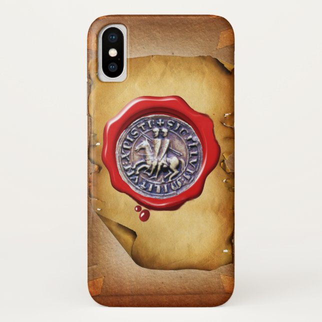 Capa Para iPhone, Case-Mate SELO DO BURAÇO DE Cera Vermelha TEMPLAR KNIGHTS (Verso)