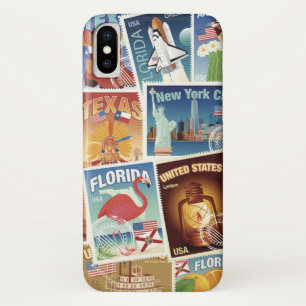 Capa Para iPhone Da Case-Mate Selos postais dos Estados Unidos