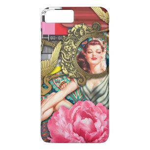 Capa iPhone 8 Plus/7 Plus Sem sinal - Colagem digital de senhora barata