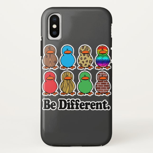 Capa Para iPhone, Case-Mate ser diferente padrão engraçado patos (Verso)
