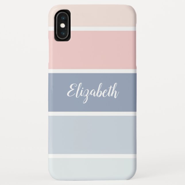 Capa Para iPhone, Case-Mate Serenos Céus Azul Empoeirado Rubor Listras Persona (Verso)