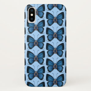 Capa Para iPhone Da Case-Mate Setembro Sapphire Blue Butterfly Patterfly Design