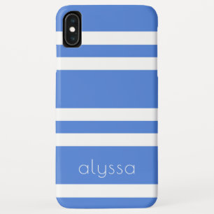 Capa Para iPhone Da Case-Mate Seu nome é Francês Blue e White Double Strips