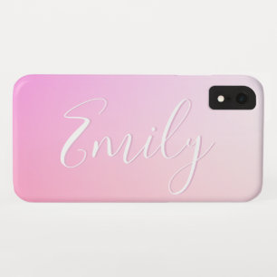 Capa Para iPhone Da Case-Mate Seu nome ou palavra Gradação de Mão Rosa