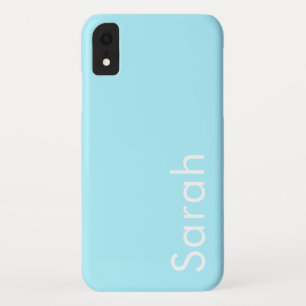 Capa Para iPhone Da Case-Mate Seu próprio nome ou palavra  Azul-céu mole