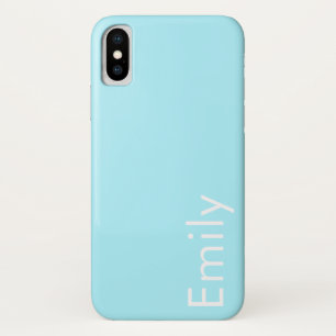 Capa Para iPhone Da Case-Mate Seu Próprio Nome ou Palavra Azul Céu Suave