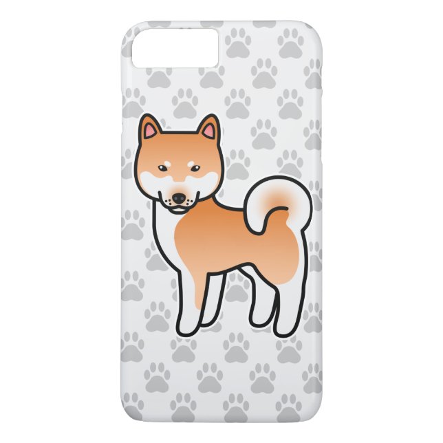 Capa Para iPhone, Case-Mate Shiba Inu Cartoon Vermelho (Verso)