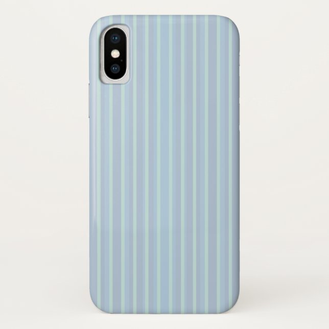 Capa Para iPhone, Case-Mate Shimmering Blue Striped Case-Mate iPhone X Case (Verso)