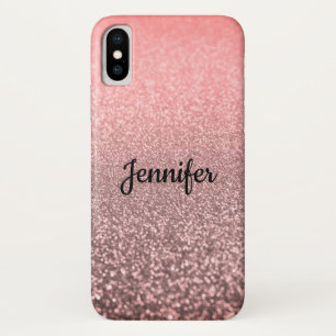 Capa Para iPhone Da Case-Mate Sil rosa-faísca personalizado com sequência brilha
