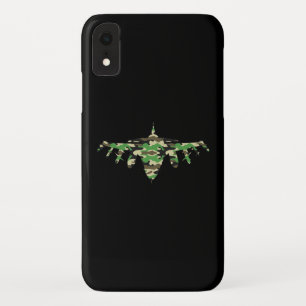 Capa Para iPhone Da Case-Mate Silhouett, avião militar de combate à camuflagem d