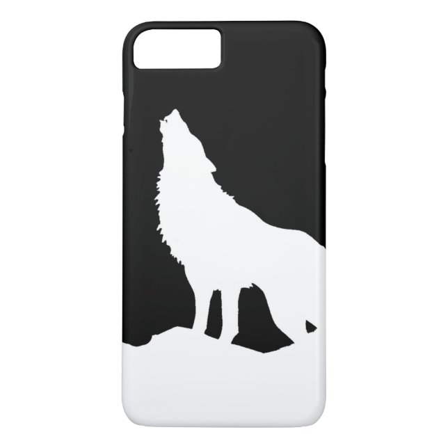 Capa Para iPhone, Case-Mate Silhouette do Lobo Amarelo e Branco (Verso)