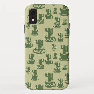 Capa Para iPhone Da Case-Mate Silhueta de cacto suculento em xícaras e vasos