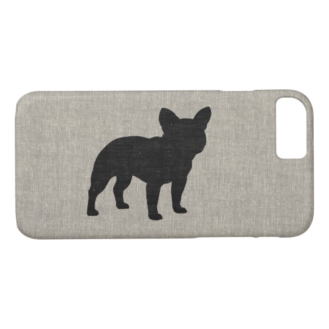 Capa Para iPhone, Case-Mate Silhueta do buldogue francês (Verso (Horizontal))
