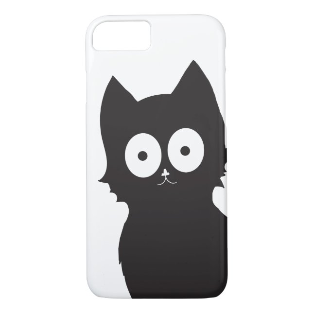 Capa Para iPhone, Case-Mate Silhueta Gato Preto em Fundo Branco (Verso)
