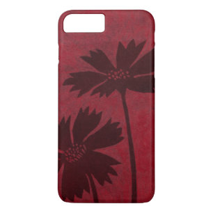 Capa Para iPhone Da Case-Mate Silhuettes de cabeça-de-flor em segundo plano