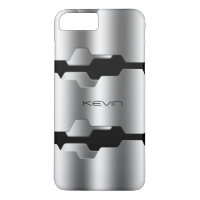 Silver Metálico Moderno e Design Geométrico Negra
