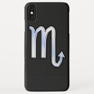 Capa Para iPhone XS Max Silver Scorpio Zodiac - Sinal preto cobra