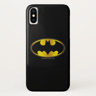 Capa Para iPhone X Símbolo Batman   Logotipo de gradiente oval