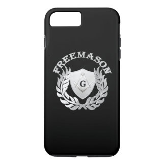 Capa iPhone 8 Plus/7 Plus Símbolo de alvenaria prateada