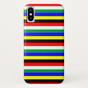 Capa Para iPhone X Símbolo de faixas de bandeira da África do Sul